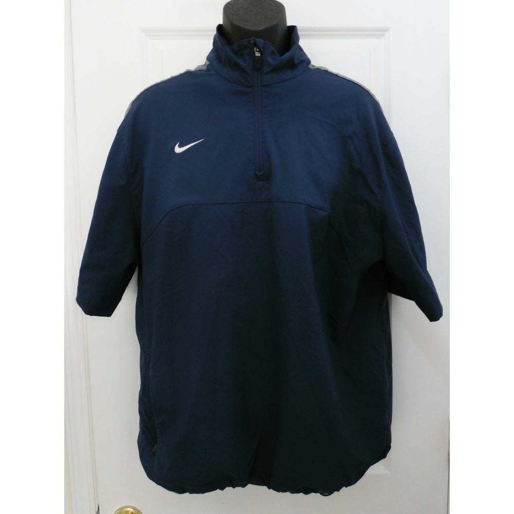 Nike Mens Blue Dri Fit Short Sleeve Activewear Pullover Golf Shirt Size Large